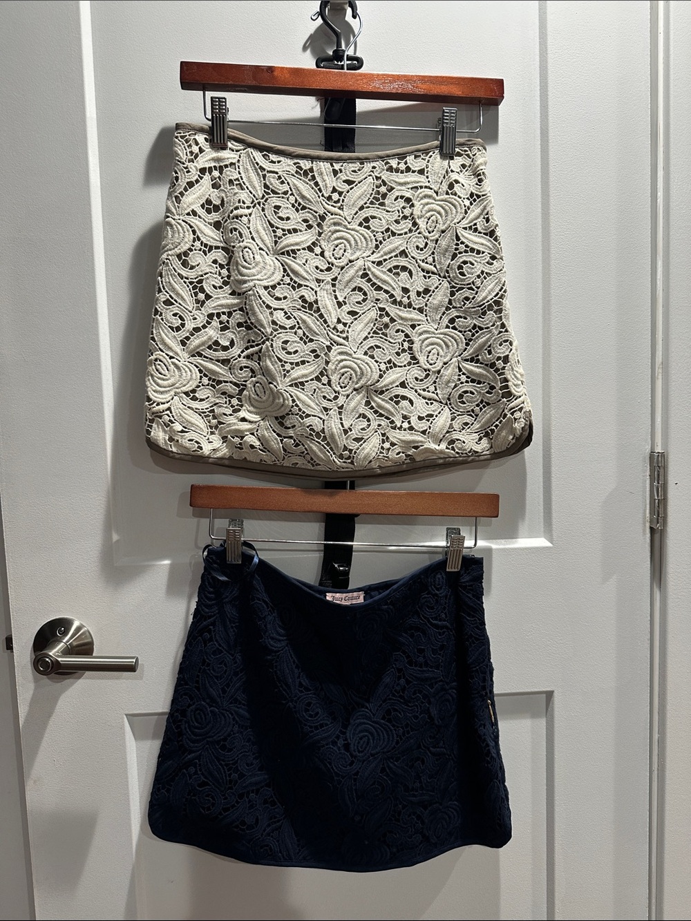 Juicy Couture Cream Lace Mini Skirt